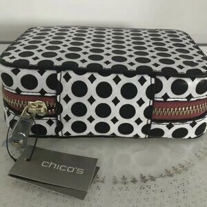 Chicos NOSZ black/white jewelry travel case - NEW WITH TAGS